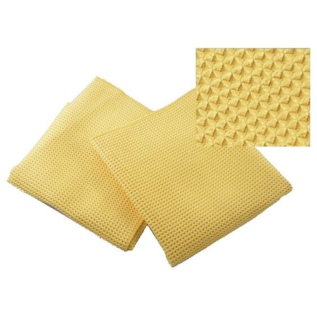 Hti Waffle Style Microfiber - 16" X 24" - Gold HT-65W